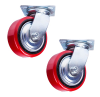 Колесо поворотное PU/металл (C550S/PU1340CB3ra/TG) 
125 мм
