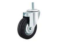 Колесо поворотное SCt 55 125 мм резина с болтом (F)