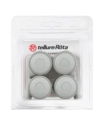 Комплект колес Tellure Rota 345102 из 4-х поворотных опор, диаметр 40мм, грузоподъемность 10кг, серая резина, полипропилен