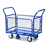Тележка платформенная Стелла-техник КПО-550С-200-И , с бортами, 800х1200мм