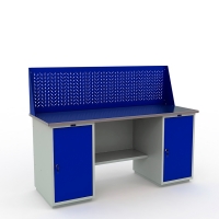 Верстак металлический PROFI W WT180 2 тумбы WD1 с экраном